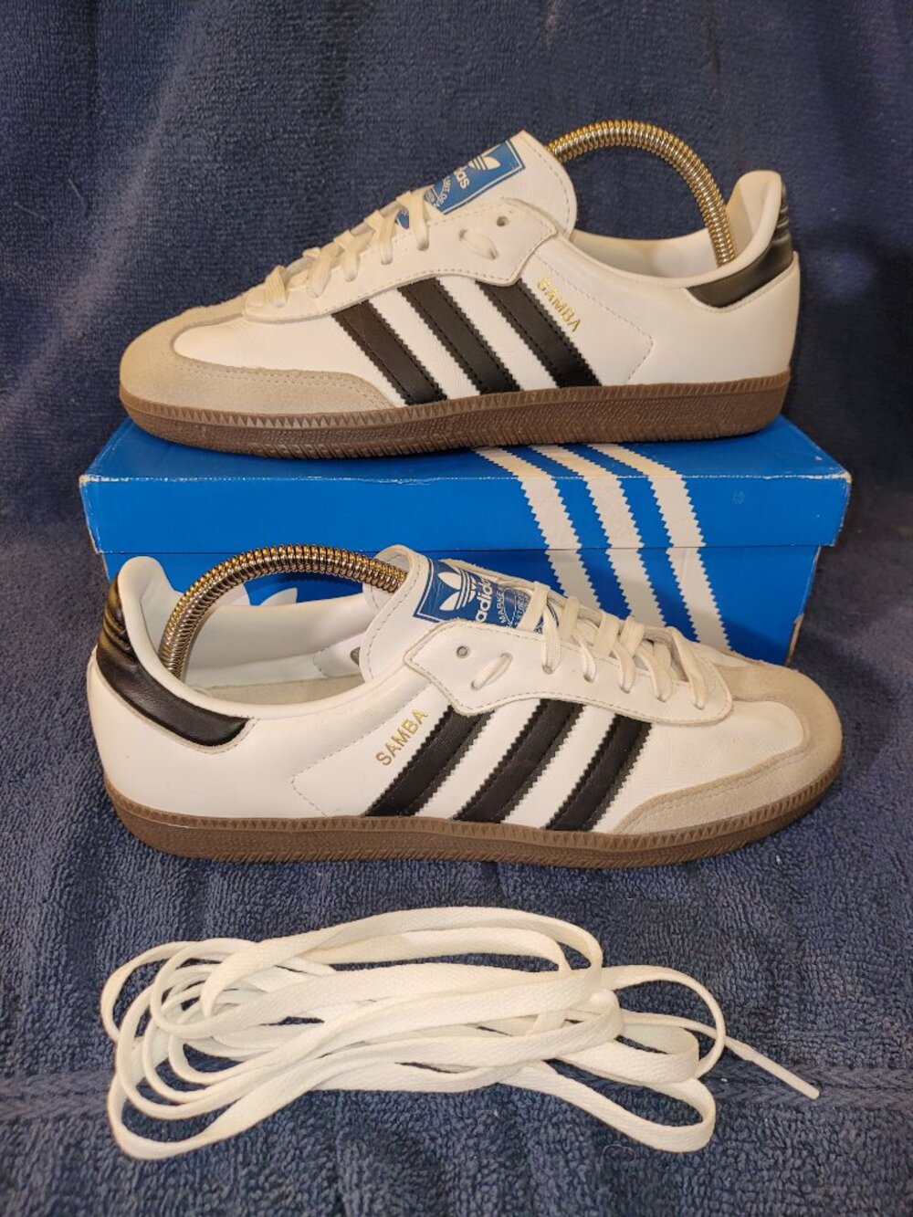Adidas Samba Women's Size 9 OG White Black Brown Gum Sneakers IG9030 (#2788)